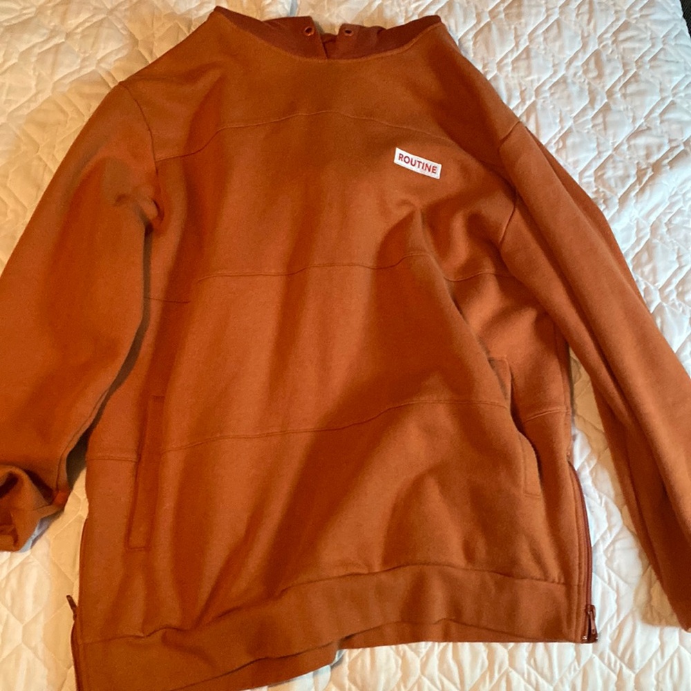 Orange Routine baseball hoodie